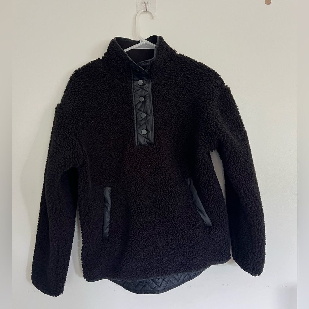 Sherpa 1/4 button jacket coat